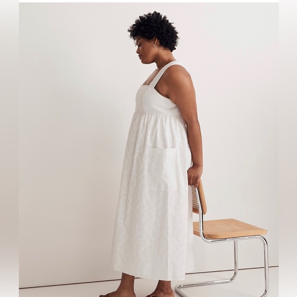 *SOLD on Mercari*. Eyelet Cutout Back Empire Midi Dress - Picture 6 of 10